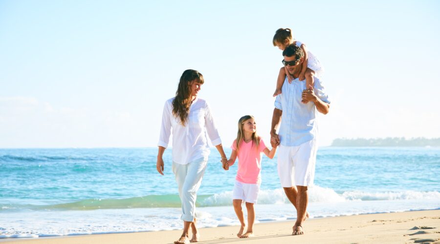 Happy Family on the Beach