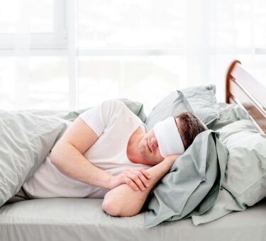 Man sleeping in the bed